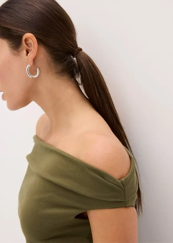 Carmen midi jurk, bonprix