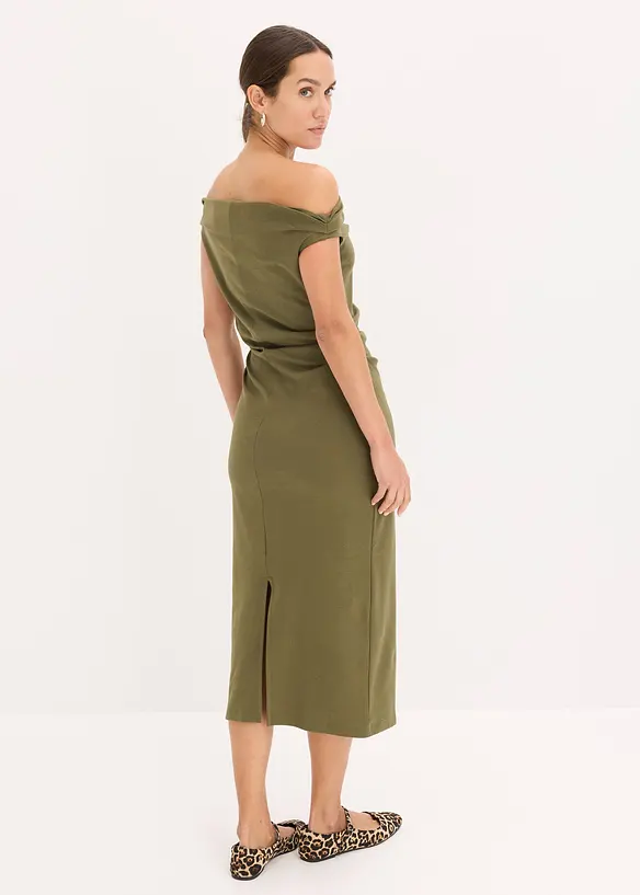 Carmen midi jurk, bonprix