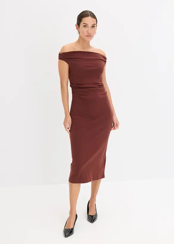 Carmen midi jurk, bonprix