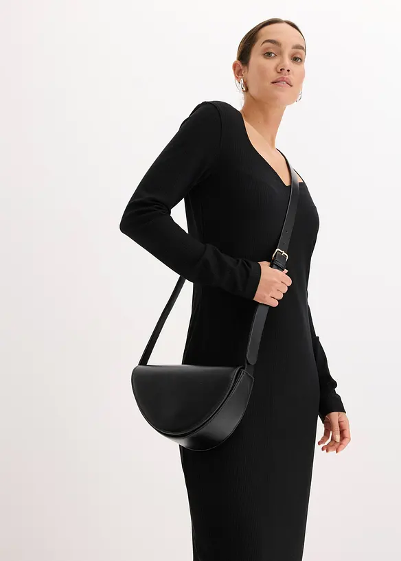 Geribde midi jurk, bonprix