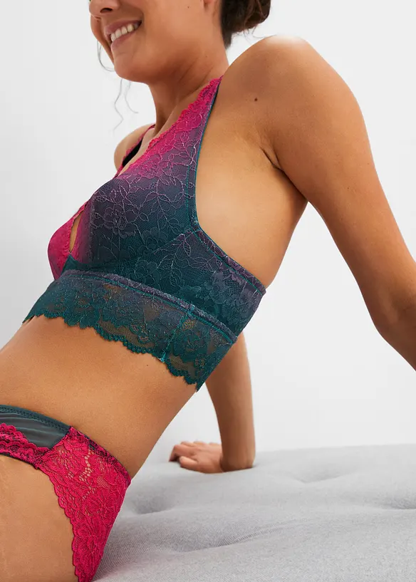 Bralette met fijn kant in kleurverloop, bonprix