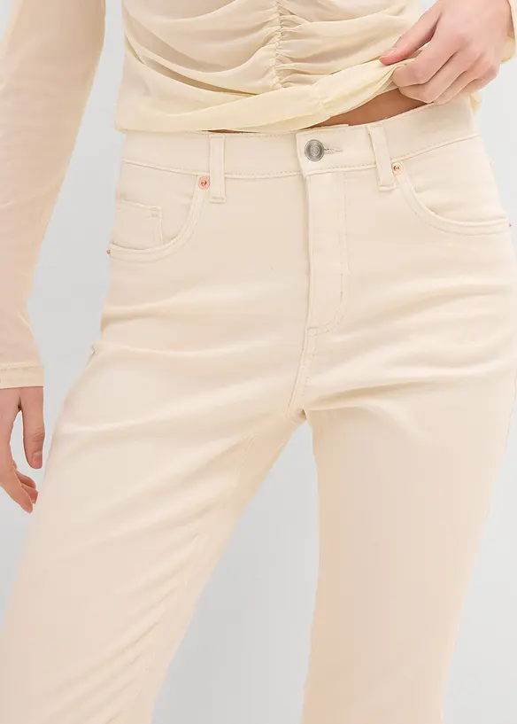 Flared jeans high waist, cropped, bonprix