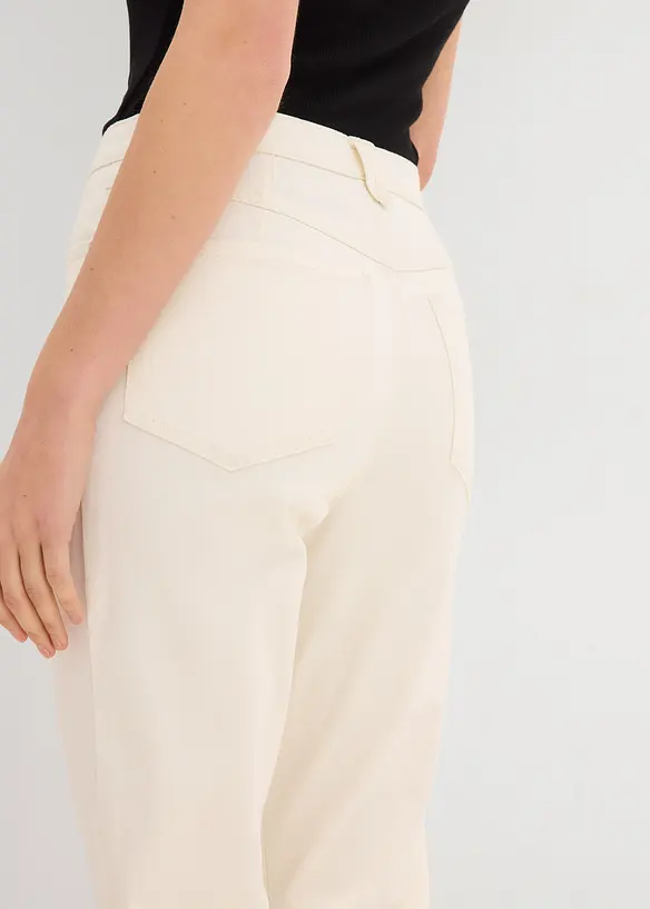 Mom jeans, high waist, low stretch cropped, bonprix