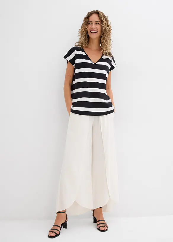 Gestreept gebreid shirt, bonprix