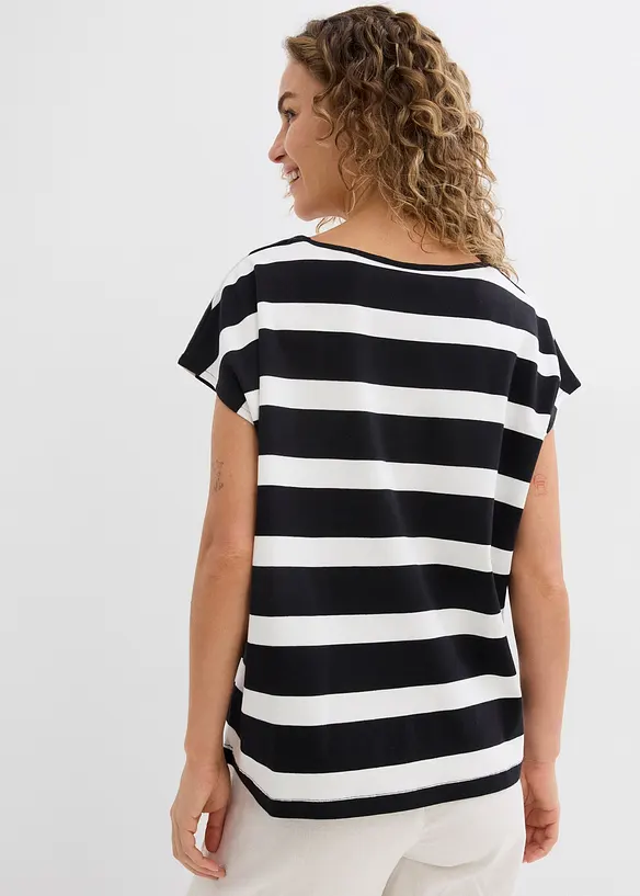 Gestreept gebreid shirt, bonprix