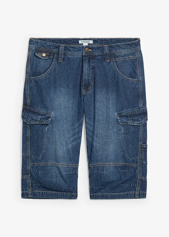 Lichte jeans cargo bermuda, relaxed fit, bonprix
