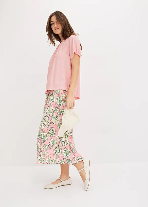 Blouse van gestructureerde crinkle, bonprix
