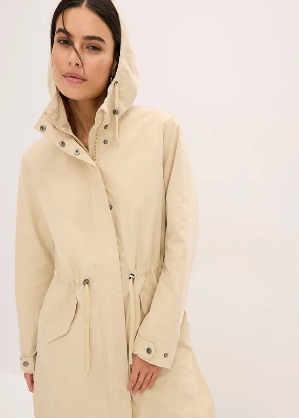 Lange parka met capuchon, bonprix