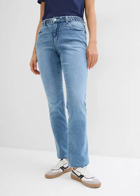 Straight jeans mid waist, bonprix