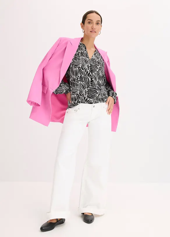 Tuniekblouse van vloeiende viscose, bonprix