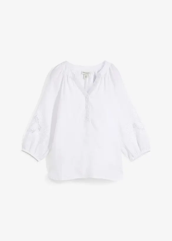 Tuniek van puur linnen, met broderie anglaise, bonprix