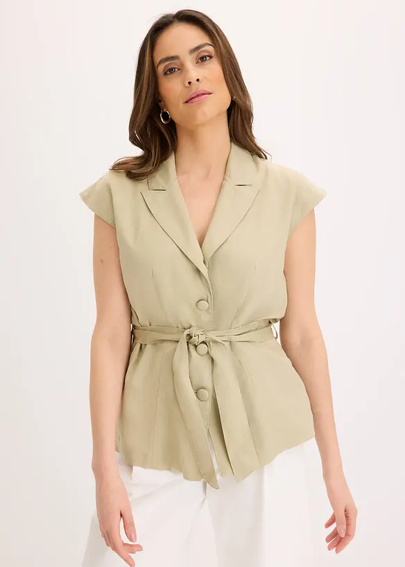 Mouwloze blazer van lyocell, bonprix