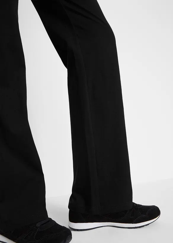 Jersey broek met omgeslagen band, straight, bonprix