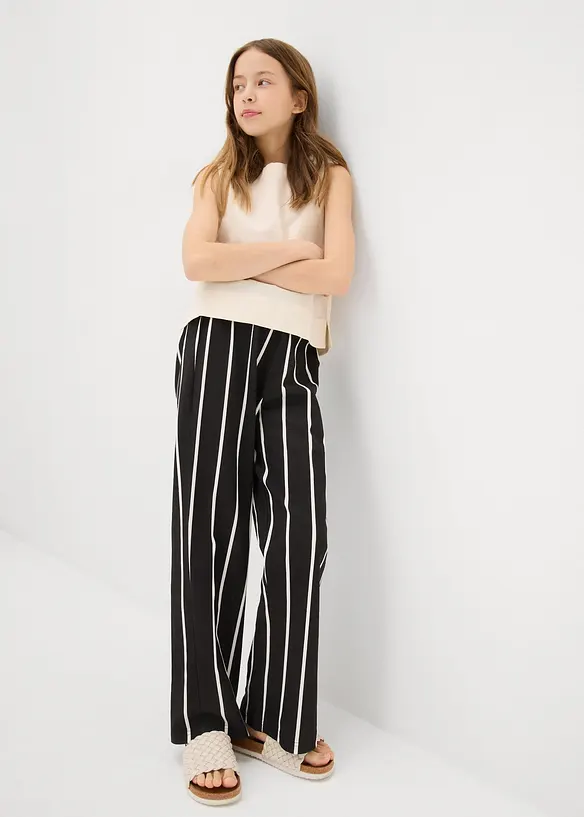 Jersey broek van robuust piqué, bonprix