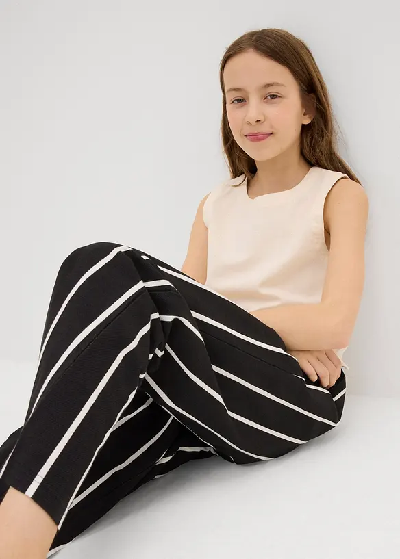 Jersey broek van robuust piqué, bonprix