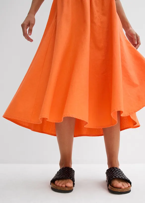 Midirok van een soepele linnenmix, bonprix