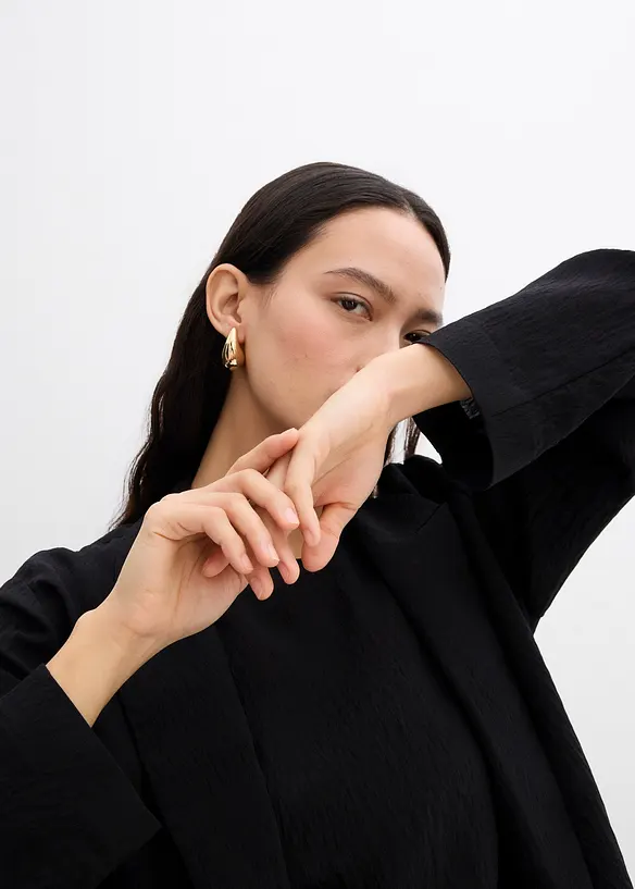 Blazer van een gestructureerde crinkle-viscosemix, bonprix