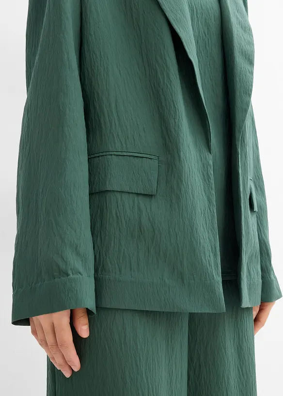 Blazer van een gestructureerde crinkle-viscosemix, bonprix