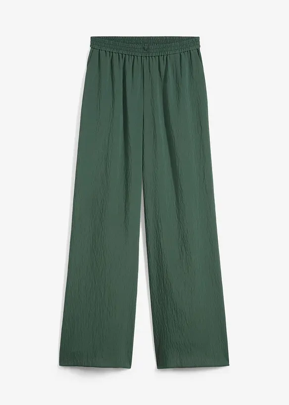Broek van gestructureerde viscosemix, bonprix