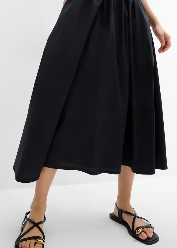 Midi jurk met spaghettibandjes, bonprix