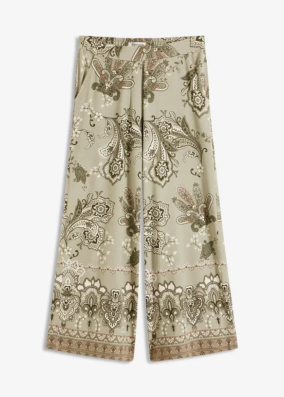 Jersey broek met paisley motief, bonprix