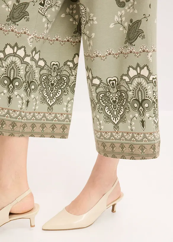 Jersey broek met paisley motief, bonprix