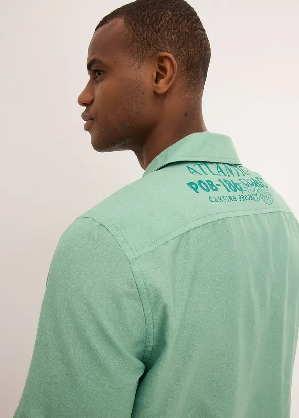 Overhemd met korte mouwen van puur katoen, bonprix