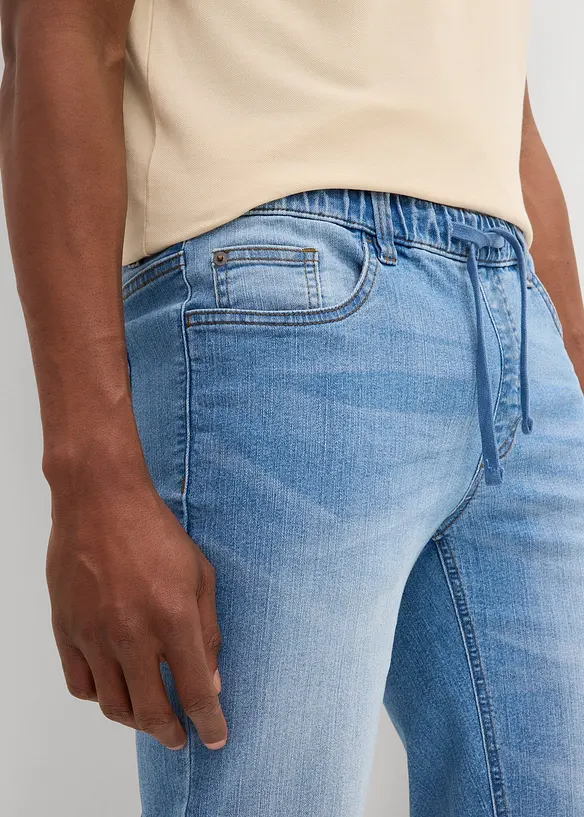 Lange lichte sweatjeans bermuda, regular fit, bonprix