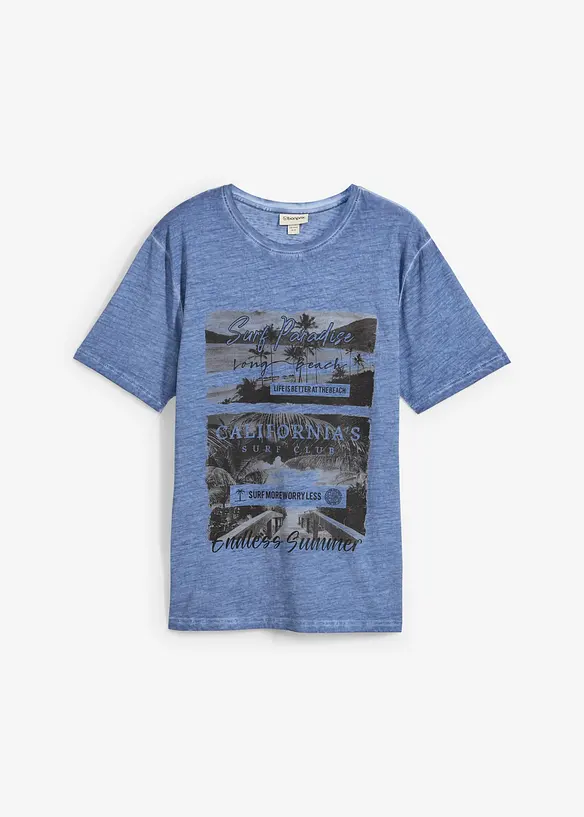 T-shirt van biologisch katoen in washed out look, bonprix
