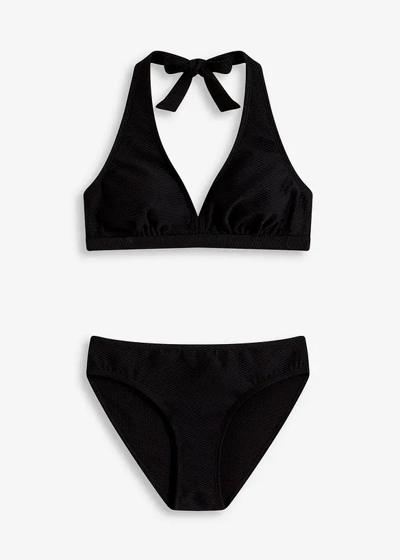 Halter bikini (2-dlg. set) van geweven stof, bonprix