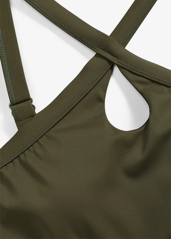 Tankini met gekruiste bandjes (2-dlg. set), bonprix