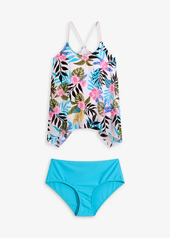 Tankini (2-dlg. set) met bedrukte netstof, bonprix