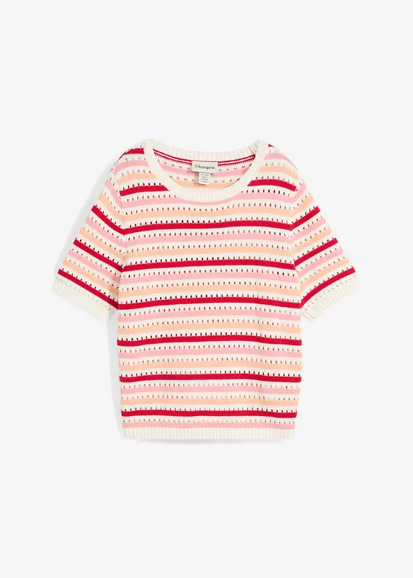 Geribd shirt met strepen, bonprix