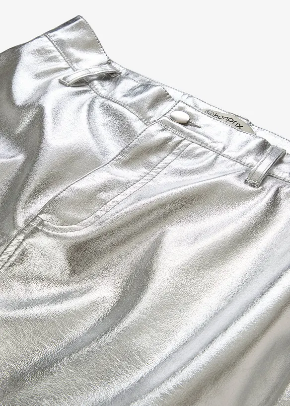 Minirok in metallic look, bonprix