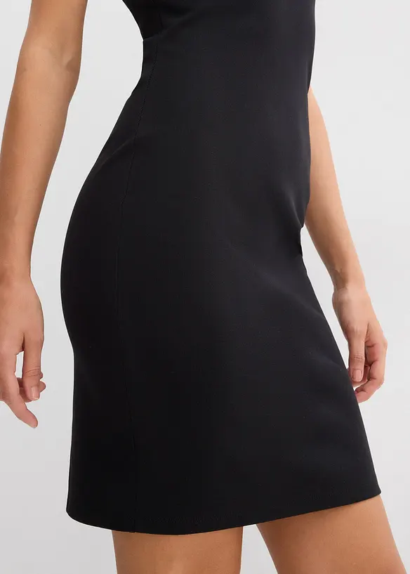 Jurk met bandjes en contrasterende zoom, bonprix