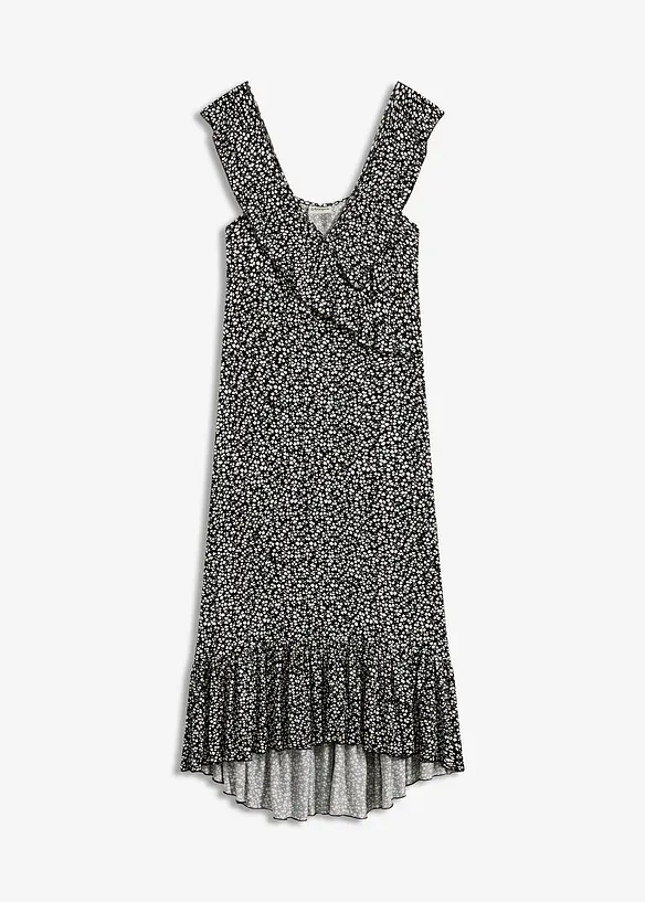 Jersey jurk met volants, bonprix