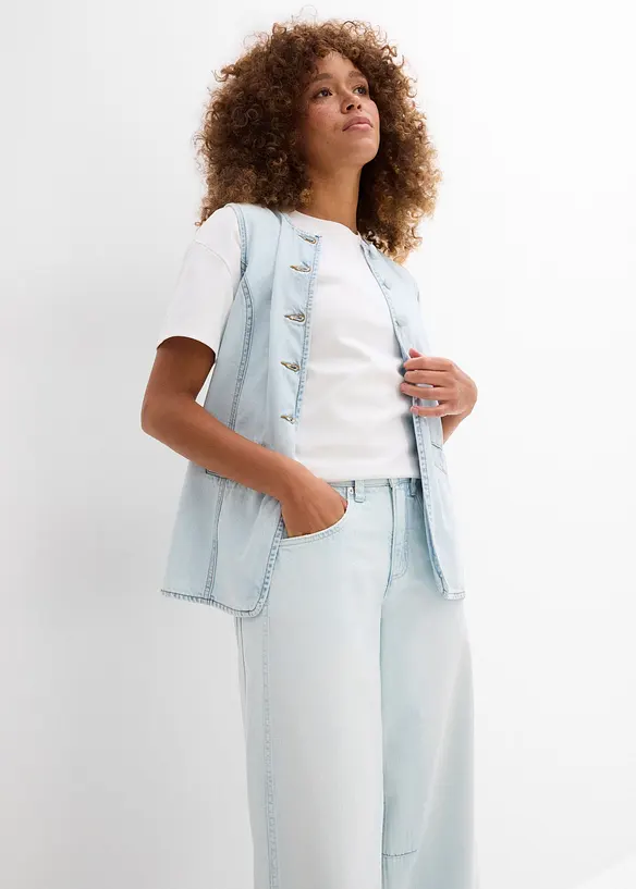 Balloon jeans mid waist, super soft, cropped, bonprix