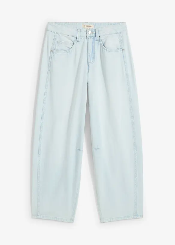 Balloon jeans mid waist, super soft, cropped, bonprix