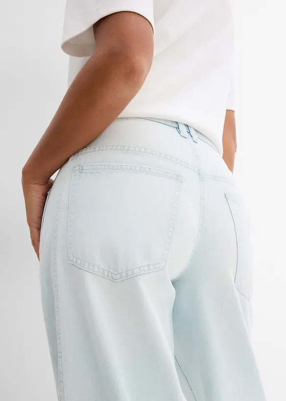 Balloon jeans mid waist, super soft, cropped, bonprix