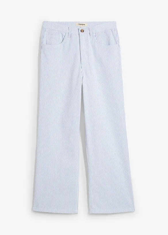 Wide leg jeans high waist, cropped, bonprix