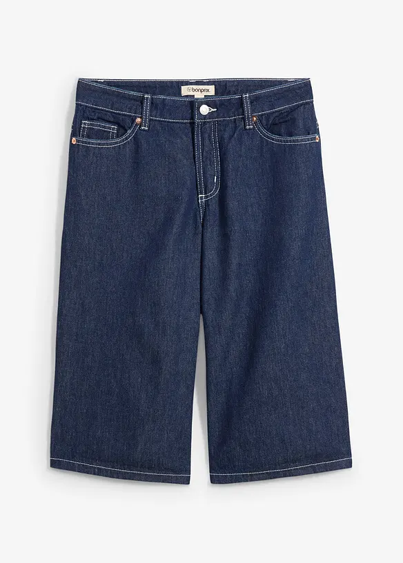 Jeans bermuda mid waist, low stretch, bonprix