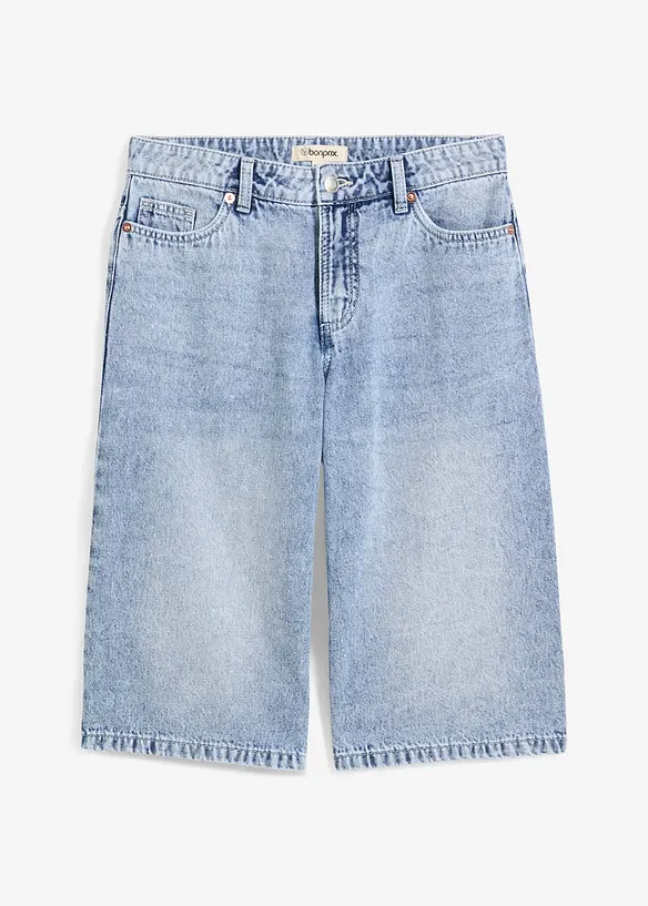 Jeans bermuda mid waist, low stretch, bonprix