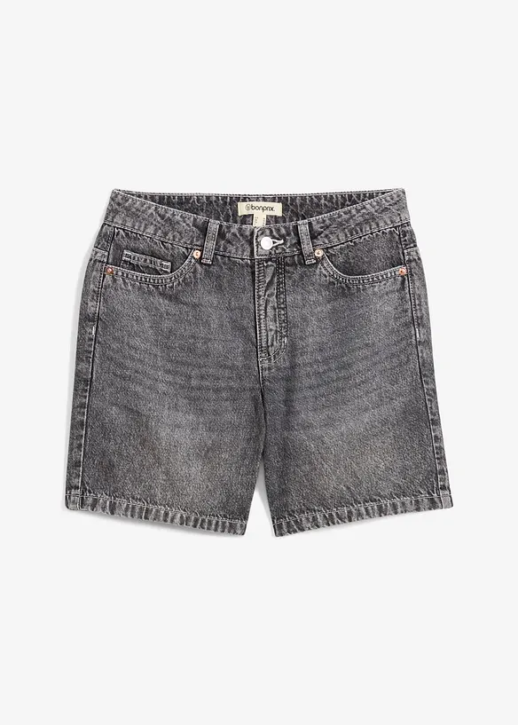 Jeans bermuda mid waist, low stretch, bonprix
