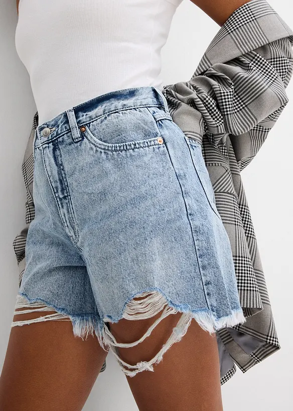 Jeans short high waist, low stretch, bonprix