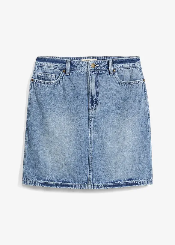 Spijkerrok mid waist, low stretch, bonprix