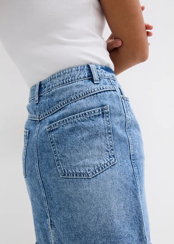 Spijkerrok mid waist, low stretch, bonprix