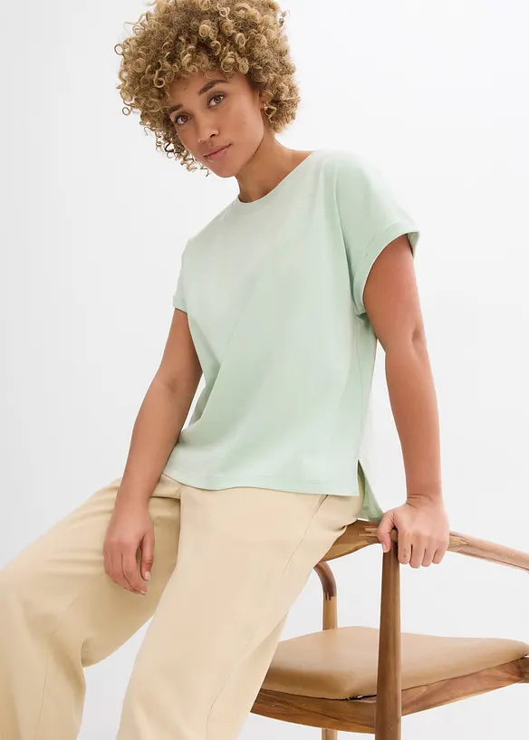 T-shirt met verlengde achterkant van zwaar katoen, bonprix