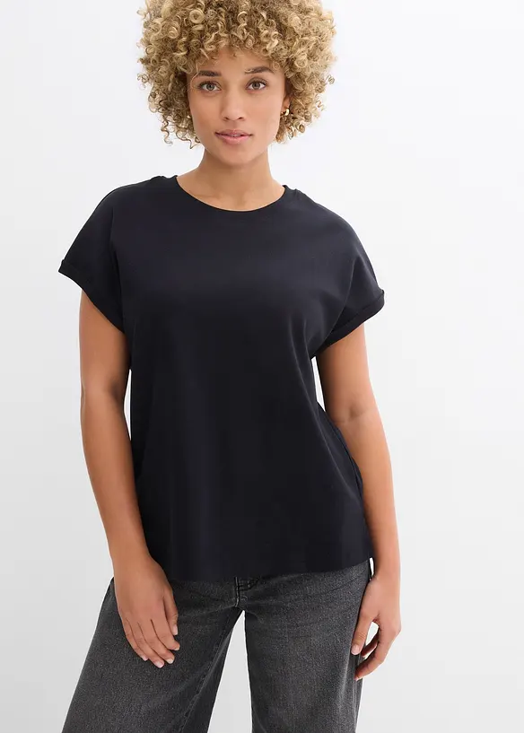 T-shirt met verlengde achterkant van zwaar katoen, bonprix