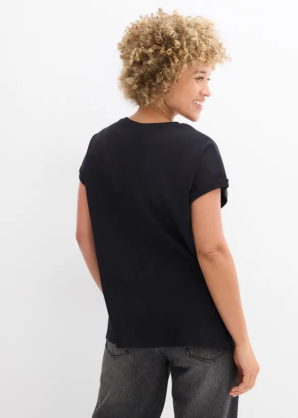 T-shirt met verlengde achterkant van zwaar katoen, bonprix