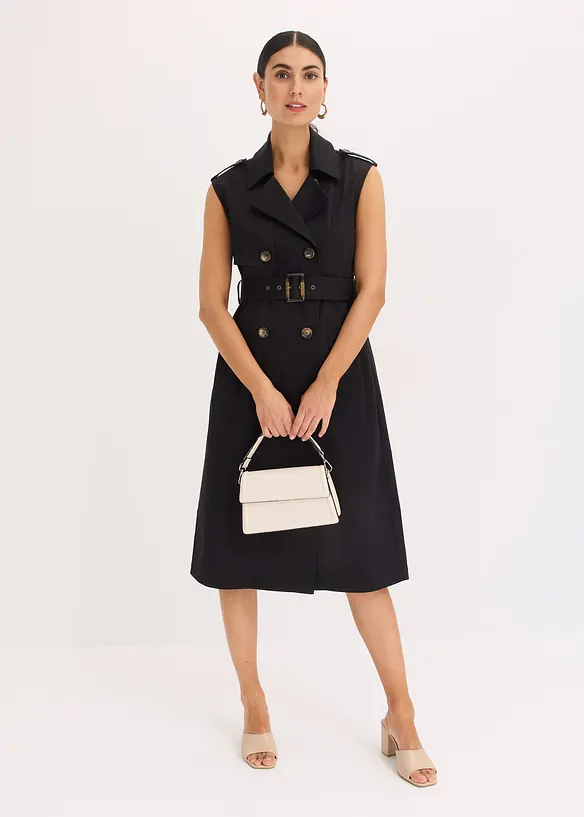 Trench jurk met riem (2-dlg. set), bonprix